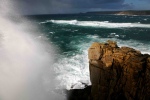 breaking wave at Sennen Cove England