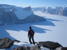 On top of the world and awaiting my destiny Douggs about to go Base jumping in the Arctic circle of Baffin Island, Canada - Photo Livia Dickie