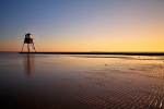 Sunset on one of the lighthouses in Dovercourt Essex 