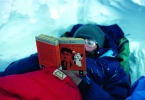 Dave Wilkinson in bed at 7000m Kunyang Kish Photo-StephenVenables