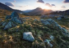 Sunset over Great & Green Gable in the Lake District