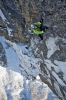 This is the final and crux pitch of a new route called Full Love for Dry and Ice a real 5 star ephemeral line on the Peigne North Face