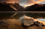 China landscape at sunrise close to Tibet 